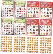 NAMOARLY 37pcs Christmas Bingo Valentines Day Bingo Valentines Day Game Christmas Goodie Bag Stuffers Game Cards Christmas Table Game Paper Game Paper Jam Game Set