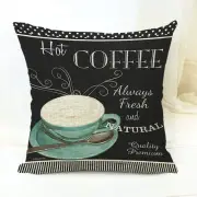 ZARD Home Decor Vintage Retro Quotes about Coffeeshop Pillowcase Cushion Cover