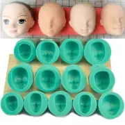 Face Cake Molds Fondant Cupcake Soap Baking Non Stick Reusable Tool Silicone