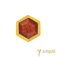 在飛比找蝦皮商城優惠-【Just Gold 鎮金店】搖滾蜂格純金系列 黃金單耳耳環