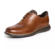 Cole Haan Men's 2.Zerogrand Laser Wingtip Oxford Shoe, British Tan/Java, 11 M