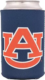 Auburn University Can Insulator Beverage Cooler 1 Pack Foam Beverage Holder Tigers War Eagle (1 Pack Can - Design A)