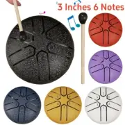 3 Inches 6 Notes Steel Tongue Drum Rain DrumMini Handpan Drum Ethereal Drum Yoga