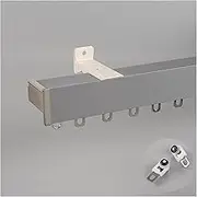 Silent Curtain Rail, Wall Mount Heavy Duty Aluminium Curtain Rails, for Living Room Bedroom Room Divider Track Set(C1,280Cm (2 * 140Cm))