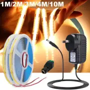 1M-10M COB LED Strip Light 12/24V 320LEDs/M High Density Flexible Tape Ribbo Set