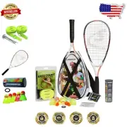 Lightweight Outdoor Fun Set: Carbon Composite Rackets & Night Play Features