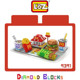 ☆愛思摩比☆ LOZ 鑽石積木 9391 - 9392 麥當勞 壽司 美食系列 益智玩具 趣味 腦力激盪 迷你積木