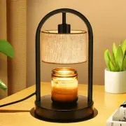 Black Candle Warmer Lamp with Timer - Dimmable Wax Melts Warmer for Bedroom, ...