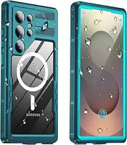 Haireca for Samsung Galaxy S25 Ultra Waterproof Case, [Fit for Magsafe] [IP68 Underwater] [12FT Military Shockproof], Built-in Screen & Lens Protector, Full Body Protection for S25 Ultra 6.9", Teal