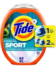 Tide Power Pods Laundry Detergent 63 Count Sport
