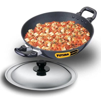 Hawkins Aluminium Futura Non Stick, 2.5 Litre Deep Fry Pan Kadai- Free Postage