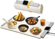 Food Warmer Mat, Electric Portable Silicone Warming Plate, Roll up Heating Tray