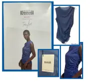 $255 Wolford Small Taylor BodySuit Texas light blue 8/10 top