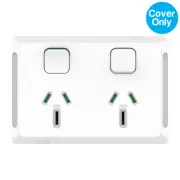 Clipsal Pro Double Powerpoint 15A Skin White | P3025-15C-XW