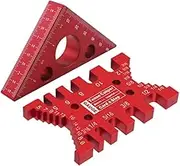 2Pc Dovetail Jig and Triangle Ruler Kit - Router/Saw Table Precision Depth Gauge and Tenon Space Gauge for Woodworking Easy to Use