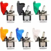 Toggle Switch Diaphanous carbon fiber MISSILE Cover On/OffLED Light 12V 24V