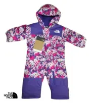 The North Face Baby Freedom Snowsuit Bunting Purple Floral Infant 0-3M NWT $149