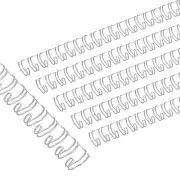 8mm (5/16") Binding Combs, 50 Pcs 40 Sheet Pitch 32 Ring, Silver