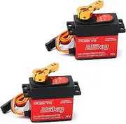 LAPOOH 2pcs DS3225 Digital Servo 25KG Metal Gear High Torque Waterproof for 1/10 1/12 RC Car HSP Car Boat Helicopter Robot Airplane