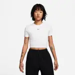 【NIKE 耐吉】AS W NSW TEE ESSNTL SLIM CRP 女 休閒上衣 運動上衣 白(FB2874100)