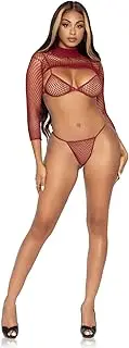 [Leg Avenue] 3 PC Fishnet Bikini and Crop Top Set