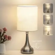 Touch Control Table Lamp, 3 Way Dimmable Simple Night Light Lamp with White L...