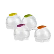 5SETS DIY Mini Versatile Ice Ball Mould Model Ice Ball Maker Tool (4pcs in one packaging, the price is for 4pcs)(White)