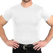 CCW Tactical Concealed Carry Holster Shirt | Secure Hook & Loop Pocket with Large Storage | Mens Crew