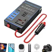 Car Converter to Outlet Plug - 1500W USB Car Adapter | 12v to 240v Car Inverter | Vehicle Charger Adapter | 12v to 230v/240v Converter Charger Adapter with 3.1a USB Port and Ac Outlets Quick Charging