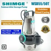 Shimge Stainless Steel Casing Submersible Sewage/Sump Pump WSD55/50T