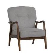 Modern Furniture FIGARO 69x87cm Lounge Chair - Walnut & Grey