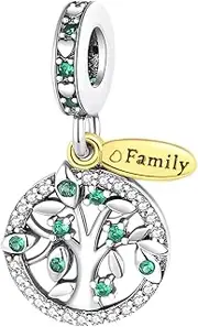 [Generic] Family Tree of Life Charm Compatible with Pandora Bracelets Green Mum Grandma Wife Mom Mother Sister Daughter