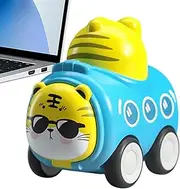 Pull Back Toy Car - Toddler Car Toys with Whistle Animal Inertia Toy Car - Vehicles Car Toys Small Press Pull Back Toy for Home Kindergarten