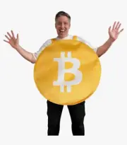 Bitcoin Crypto Cosplay Costume Outfit For All Ages Adult Halloween Party...