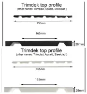 Infill Strips Trimdeck TOP Strips Roofing Foam Seal - BLACK | WHITE - TOP