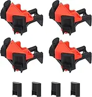 Tanstic 4 Sets 90 Degree Corner Clamps, Right Angle Clamps Adjustable Spring Loaded Woodworking Clamps Woodworking Corner Clip Right Angle Clip Fixer for Photo Framing