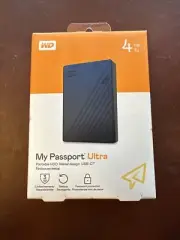 New WD 4TB My Passport Ultra Portable HDD - (WDBFTM0040BBL-WESN) - SEALED