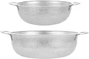 Stainless Steel Fine Mesh Strainer Small Sieve for Rice Washing Fruit Vegetable Cleaning 2 Pack