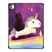 iPad Pro 13-inch (M4) iPad Impact Case Rainbow Unicorns in Space