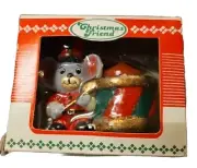 JASCO Vintage Band Mouse Playing Drum Votive Candle Holder New In Box