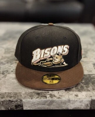 New Era 59fiftyBuffalo Bisons MiLB Club Hat Size 7 1/2 Pinky UV MAGNOLIA PARK