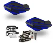 Powermadd Sentinel LED Handguards Guards Blue / Black Mount Kit All Sport ATV's