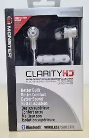 Monster® Clarity HD Wireless In-Ear Headphones - White, New (Sealed!)
