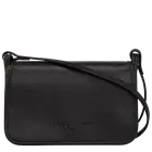 Longchamp Le Foulonne Leather Wallet-On-Strap XS Crossbody Clutch ~NIP~ Black
