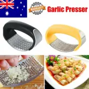 Kitchen Stainless Steel Garlic Press Crusher Manual Rocking Mincer Squeezer IRL