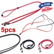 5Psc Adjustable Glasses String Lanyard Sunglasses Eyeglass Neck Cord Holder