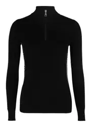 Moncler Ribbed Half-zip Wool top - Black - L L