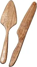 Wedding Cake Knife and Server Set - Wood Cake Server Set | Wedding Must Haves | Cakes Slicer, Cutter and Servers, Weddings Must Haves, Wooden with Comfortable Handle for Weddings and Other Parties