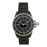 在飛比找momo購物網優惠-【CHANEL】J12 紅寶石陶瓷腕錶(黑)