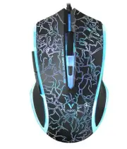 RAPOO V20S Wired LED Optical Gaming Mouse Black - Up to 3000dpi 16m Colour 5